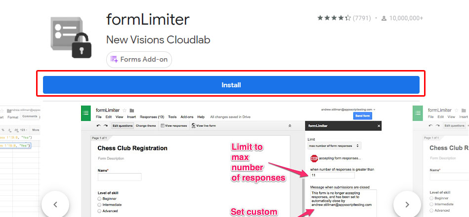 Install formLimiter